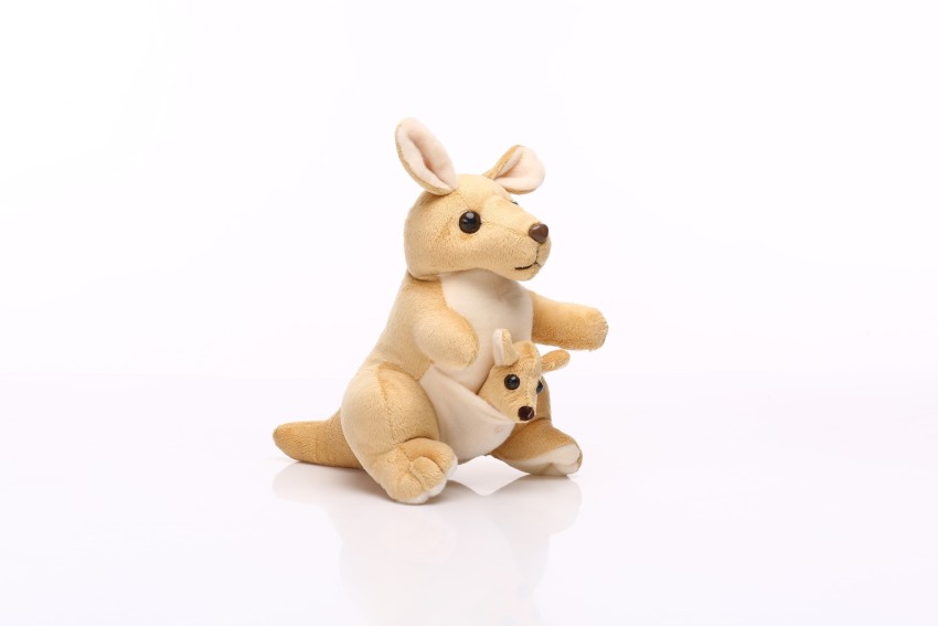 Stuffed kangaroo with clearance baby in pouch