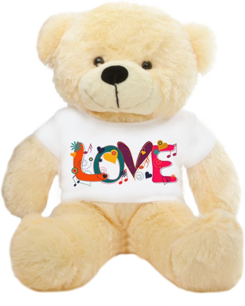 Grab A Deal Big Teddy Bear wearing a Beautiful Love Design T shirt 24 Inch