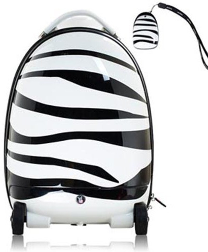 SWAGSPIN REMOTE CONTROLLED WALKING SUITCASE FOR CHILDREN Cabin Suitcase 4 Wheels 16 inch Zebra Price in India Flipkart