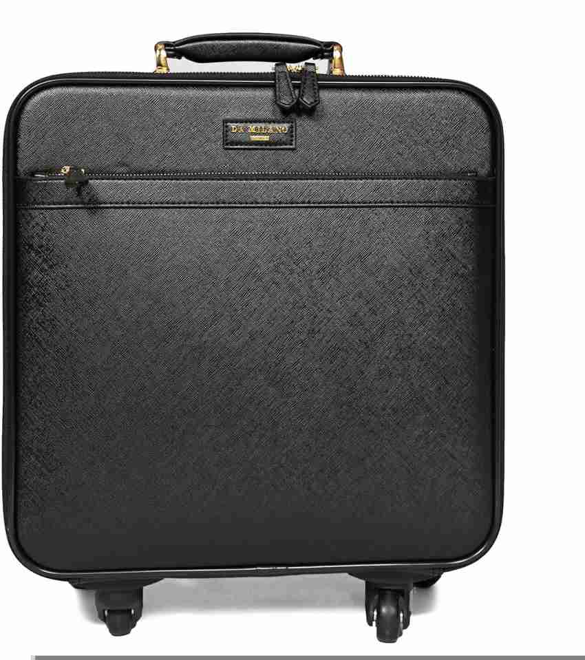 Da Milano TL 102316S Cabin Suitcase 4 Wheels 18 inch Black Price in India Flipkart