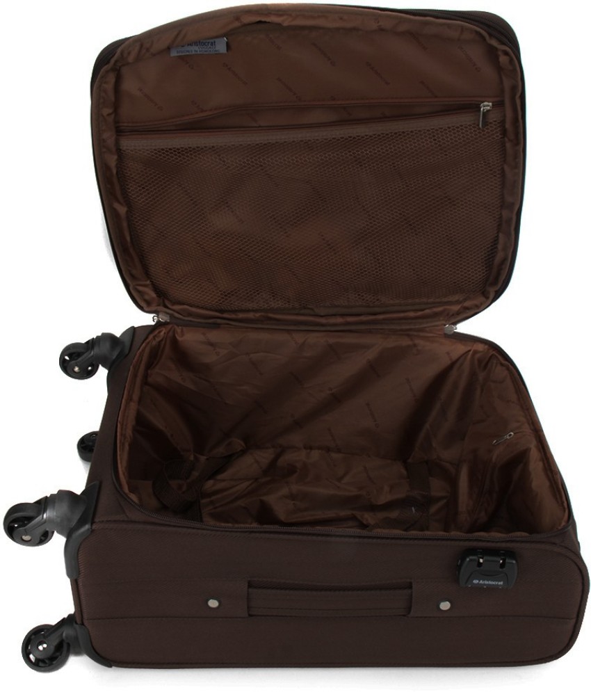 ARISTOCRAT Cadillac Expandable Cabin Suitcase - 22 inch Brown 