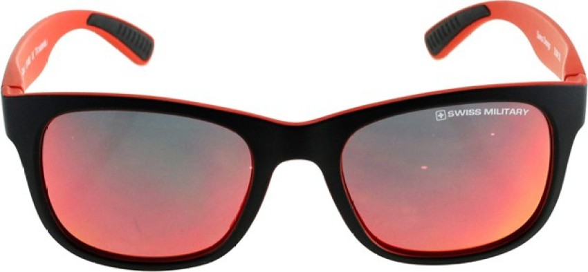 Buy SWISS MILITARY Wayfarer Sunglasses Red For Men Online @ Best