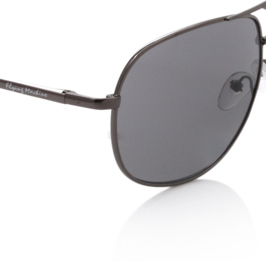 Buy FLYING MACHINE Aviator Sunglasses Grey For Men Women Online