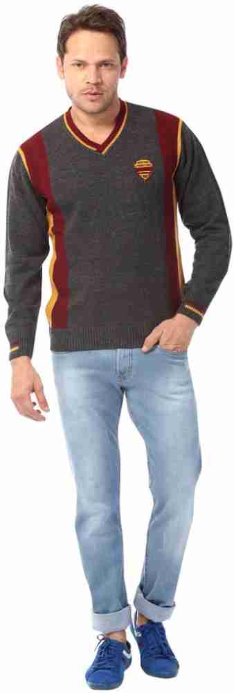 Club Fox Striped Round Neck Casual Men Grey Sweater Buy Grey Club Fox Striped Round Neck Casual Men Grey Sweater Online at Best Prices in India Flipkart