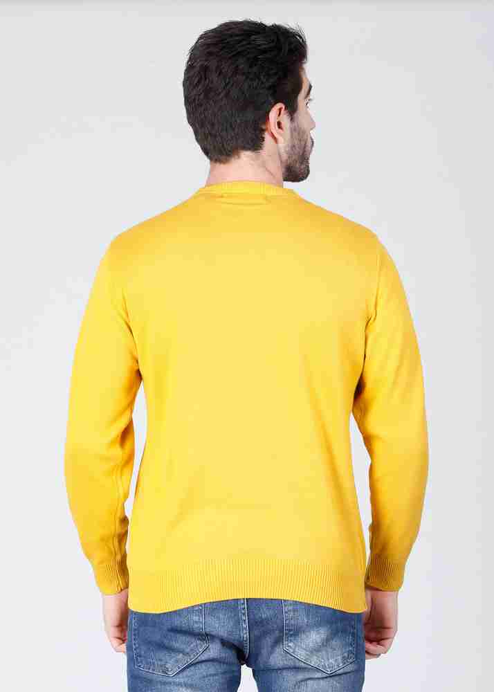 MONTE CARLO Solid Round Neck Casual Men Yellow Sweater - Buy Yellow MONTE  CARLO Solid Round Neck Casual Men Yellow Sweater Online at Best Prices in  India | Flipkart.com