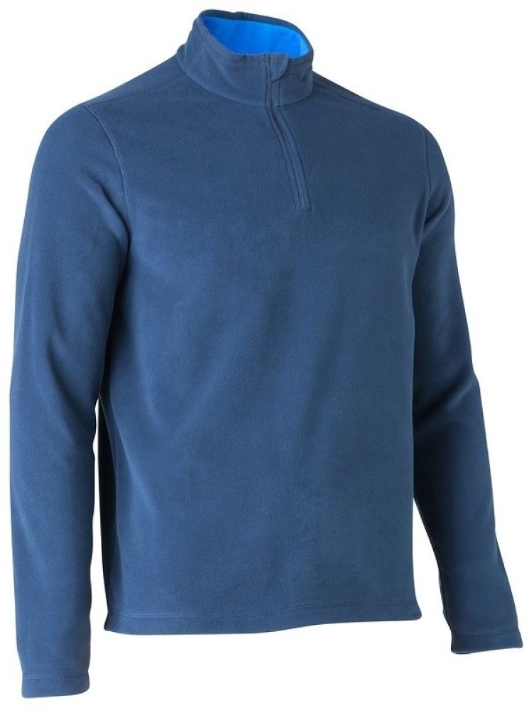 Oneway Men Solid Blue Sweatshirt, Blue