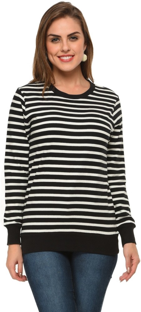 Womens on sale striped sweatshirt