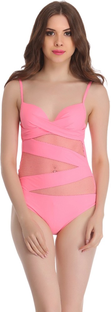 Clovia Clovia Polyamide & Powernet Monokini SwimSuit In Pink Solid Women  Swimsuit - Buy Pink Clovia Clovia Polyamide & Powernet Monokini SwimSuit In  Pink Solid Women Swimsuit Online at Best Prices in