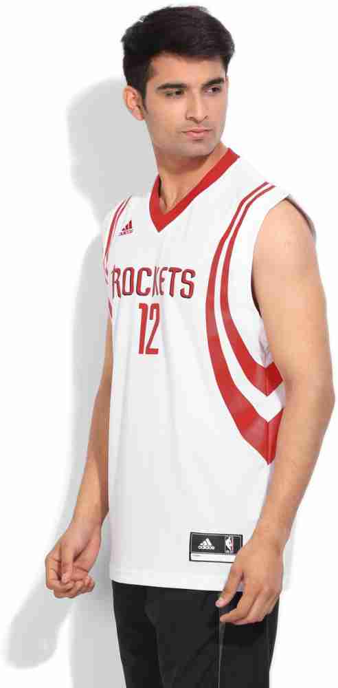 Red Mens Adidas Basketball Rockets Replica Jersey