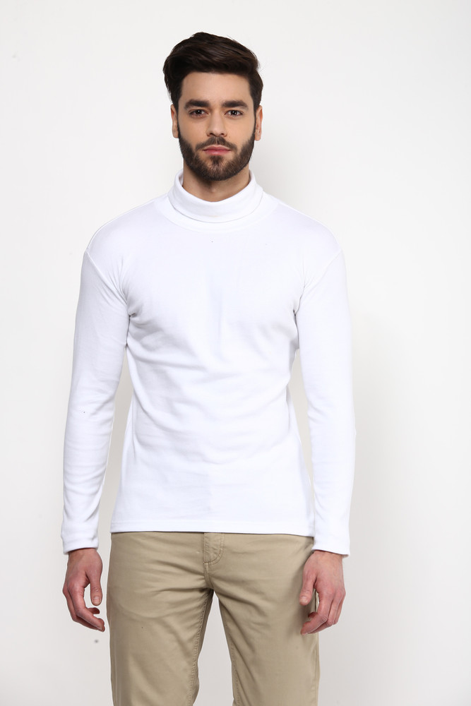 white colour high neck