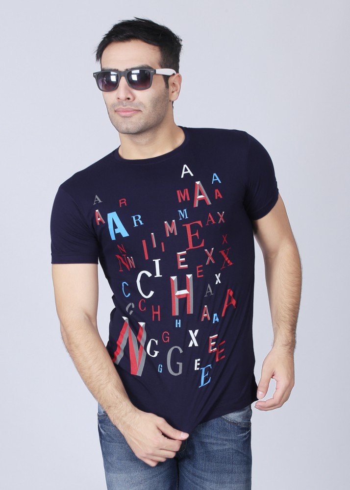 A/X ARMANI EXCHANGE Printed Men Round Neck Dark Blue T-Shirt - Buy Dark Blue A/X EXCHANGE Printed Men Round Neck Dark T-Shirt at Best Prices in India | Flipkart.com