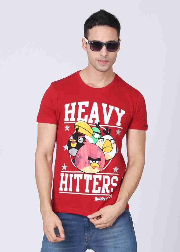 Angry Birds Printed Men Round Red T-Shirt - Buy Red Angry Birds Printed Men Round Neck Red T-Shirt Online at Best Prices in India | Flipkart.com