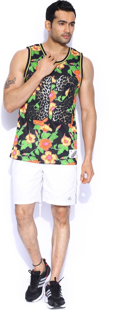 Adidas Originals Floral Print Men Round Neck Black T-Shirt - Buy Black Adidas  Originals Floral Print Men Round Neck Black T-Shirt Online At Best Prices  In India | Flipkart.Com