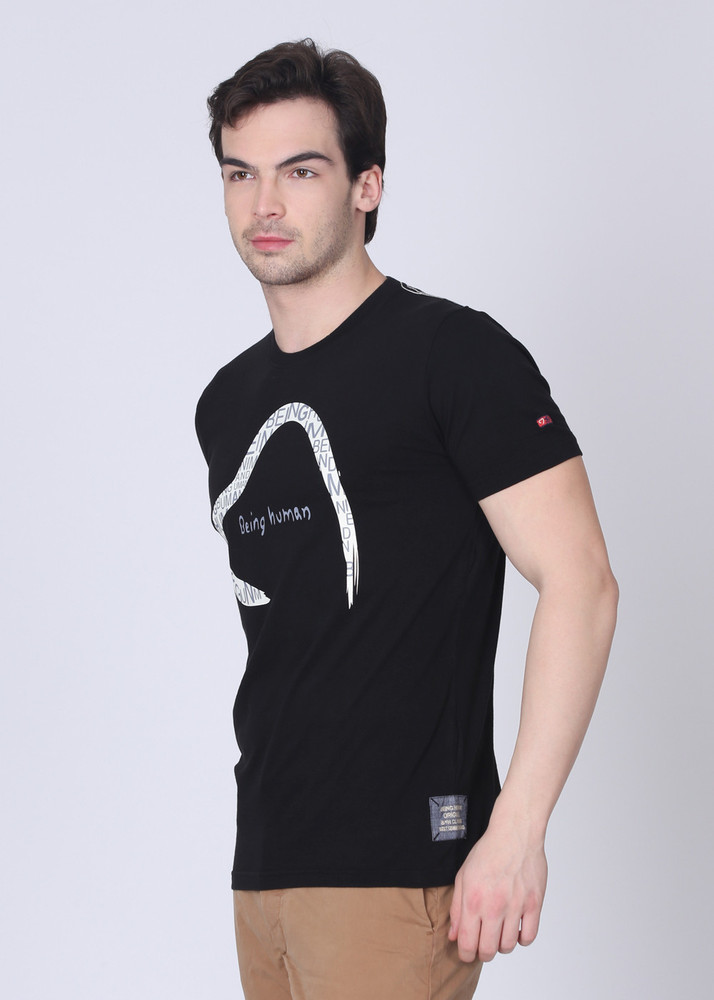 Being Human CLOTHING Printed Men Round Neck Black T Shirt Buy Black Being Human CLOTHING Printed Men Round Neck Black T Shirt Online at Best Prices in India Flipkart
