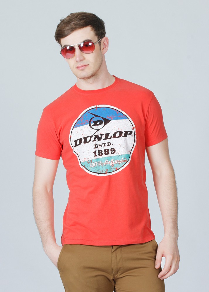 Dunlop Printed Men Round Neck Orange T Shirt Buy Orange Dunlop