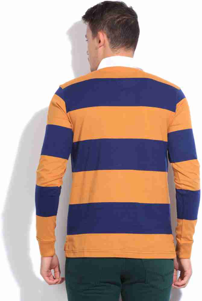 Navy blue hotsell orange t shirt