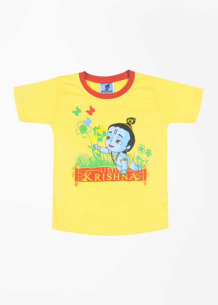 Flipkart.com | Little Krishna Girls Printed Cotton Blend T Shirt