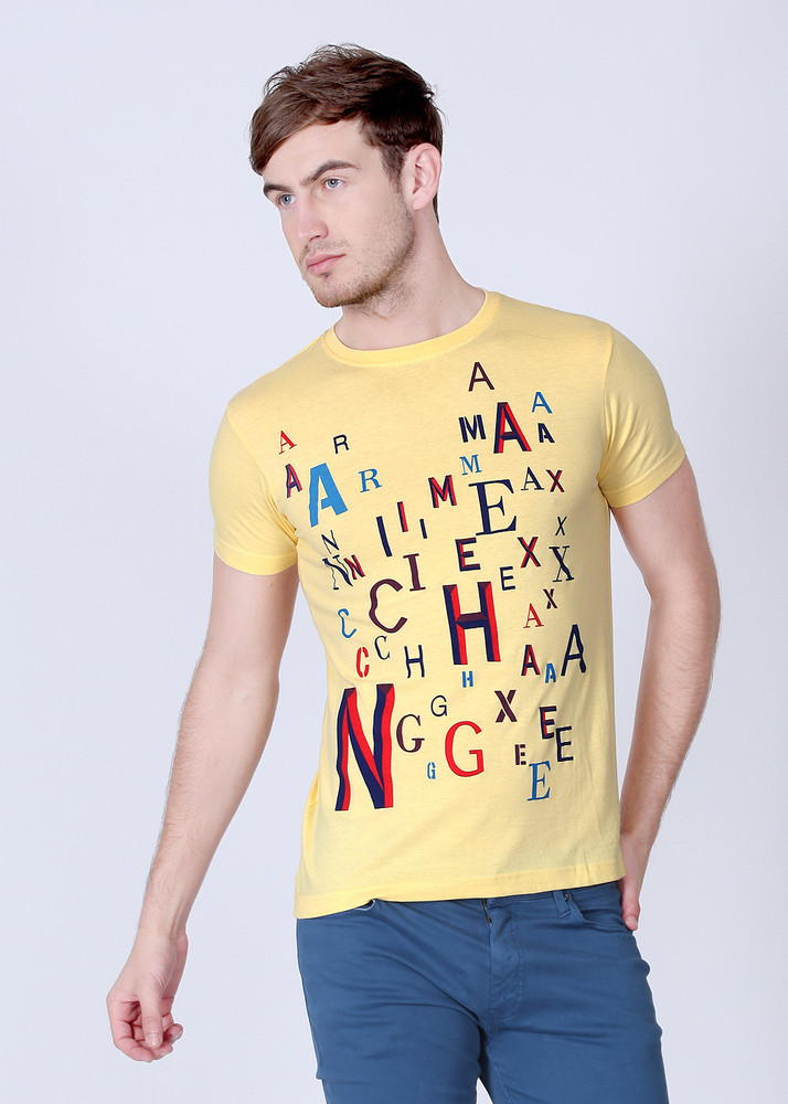 yellow armani t shirt