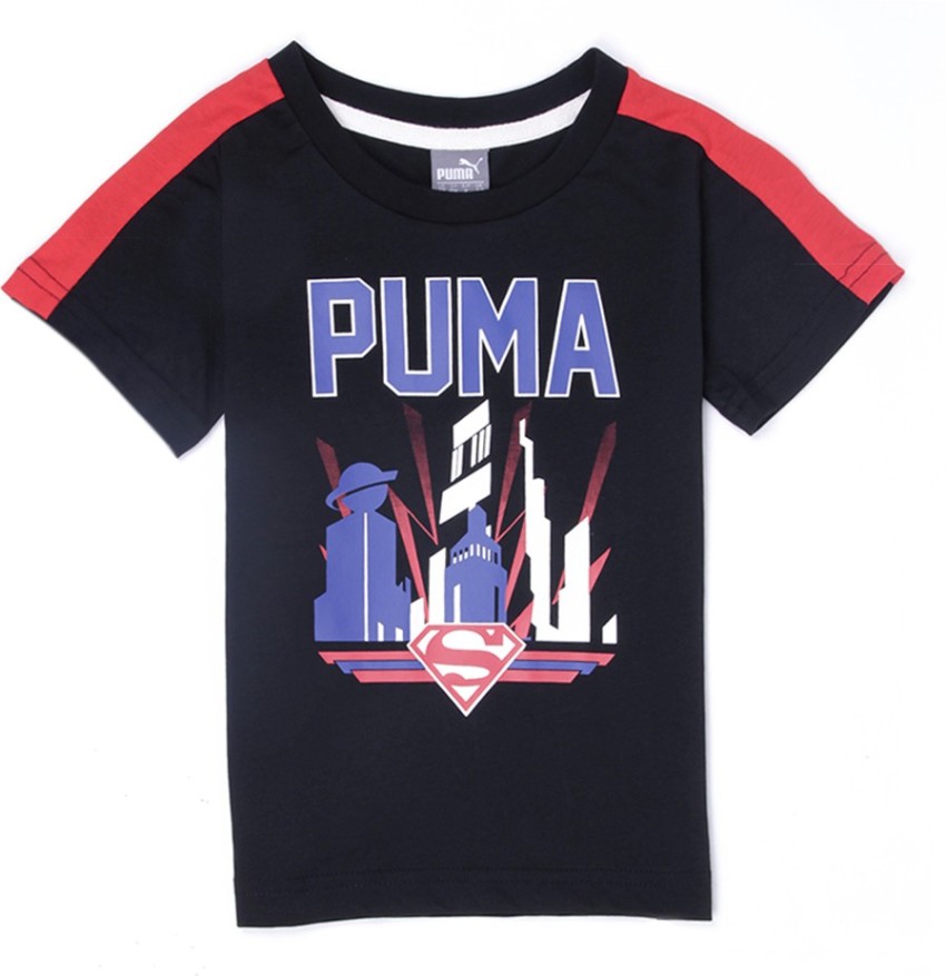 Puma Kids Boys Graphic Print T Shirt - Round Neck