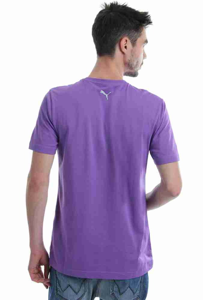 PUMA Printed Men Round Neck Purple T Shirt Buy Deep Lavender