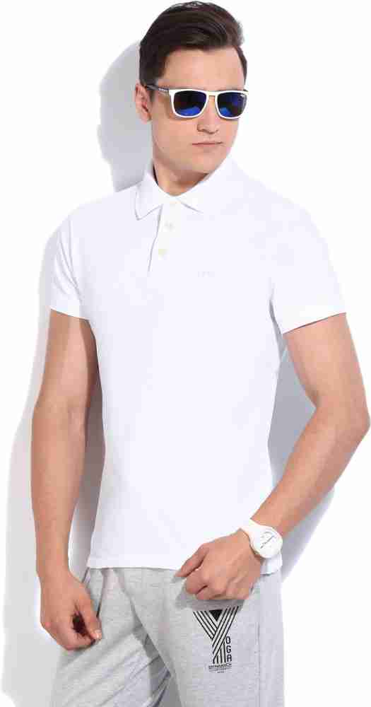 Armani Jeans Men White T Shirt Buy 10 BIANCO WHITE Armani Jeans Men White T Shirt Online at Best Prices in India Flipkart