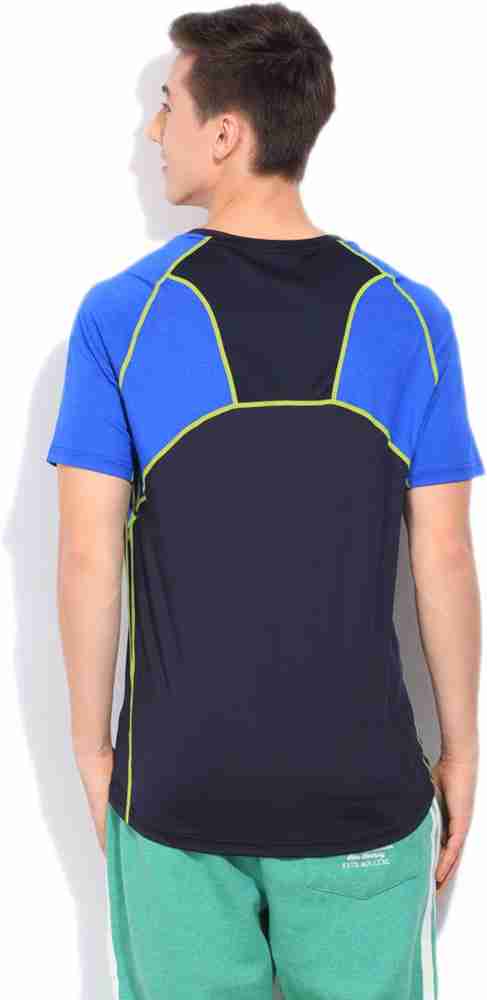 FBB UMBRO Solid Men Round Neck Blue Black T Shirt Buy