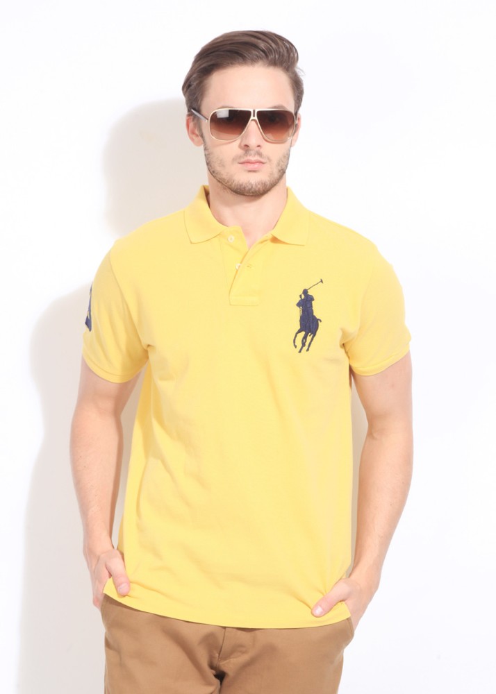 Polo Ralph Lauren Solid Men Polo Neck Yellow T Shirt Buy Yellow Polo Ralph Lauren Solid Men Polo Neck Yellow T Shirt Online at Best Prices in India Flipkart