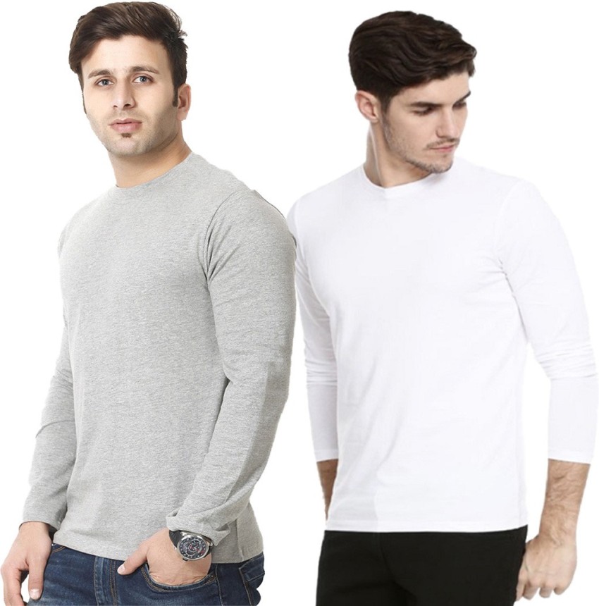 Solid Men Round Neck Full Sleeve T-Shirt – TRIPR