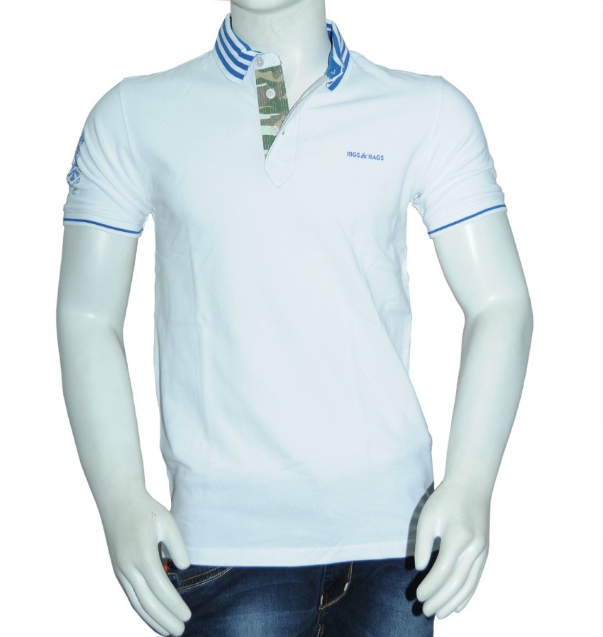 RR Solid Men Polo T-Shirt Buy White RR Solid Men Polo Neck White T-Shirt Online at Best in India | Flipkart.com