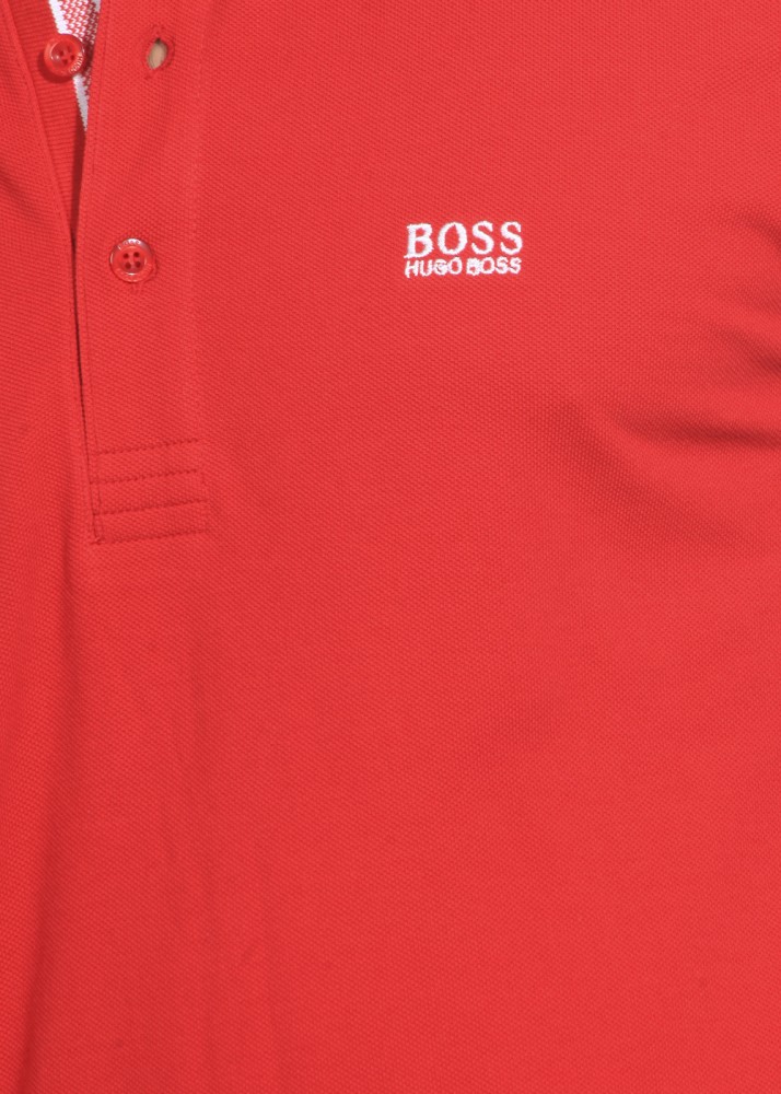 HUGO BOSS Solid Men Polo Neck Red T Shirt Buy RED HUGO BOSS Solid Men Polo Neck Red T Shirt Online at Best Prices in India Flipkart