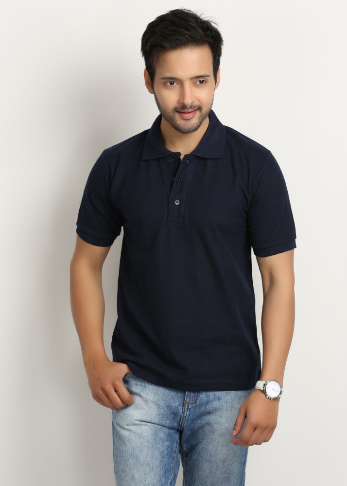 Navy blue color polo t outlet shirt