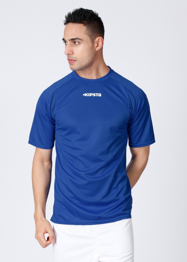 Decathlon KIPSTA Solid Men Round Neck Blue T Shirt Buy Blue