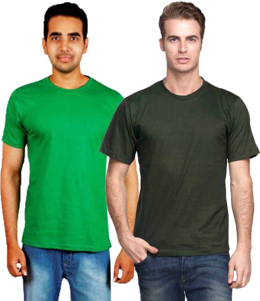 Plain Olive Green T-shirt Buy Online In india 