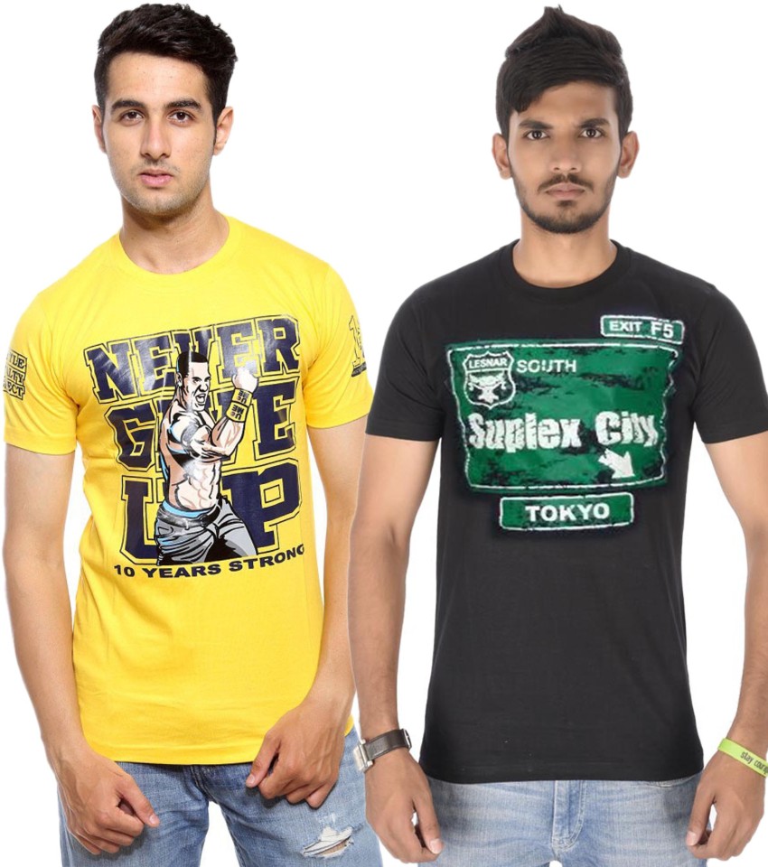 vant evne ru WWE Printed Men Round Neck Yellow T-Shirt - Buy Black, Yellow WWE Printed  Men Round Neck Yellow T-Shirt Online at Best Prices in India | Flipkart.com