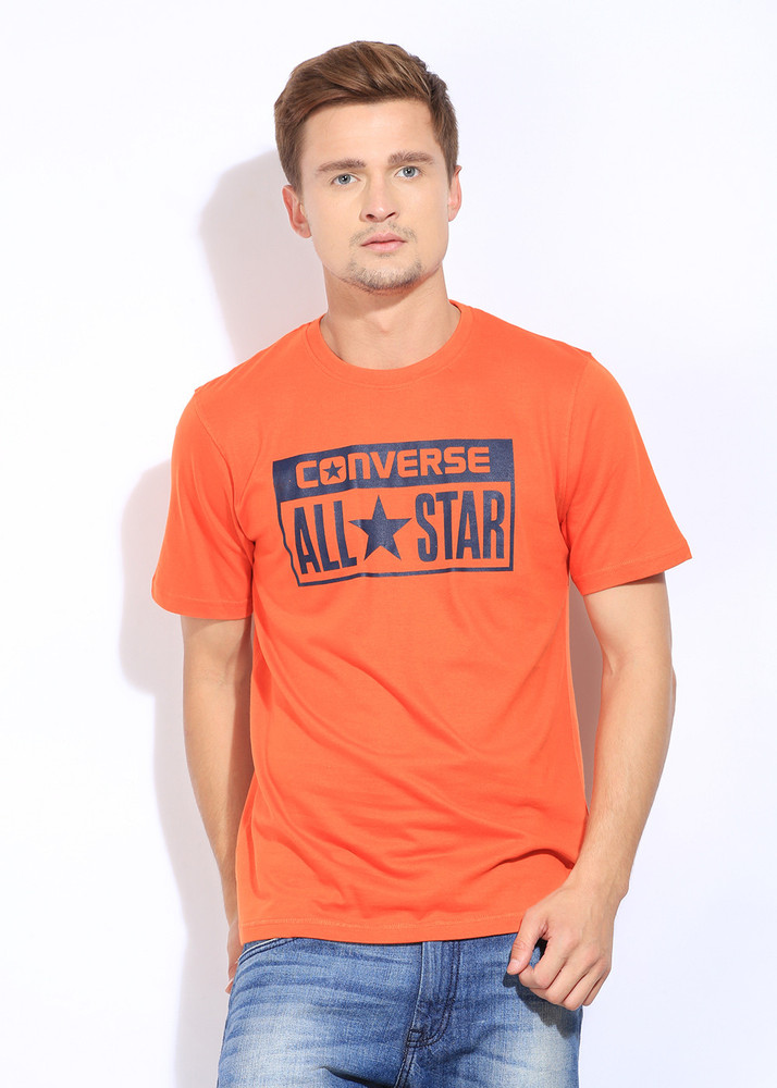 Converse Printed Men Round Neck Orange T Shirt Buy Orange Converse Printed Men Round Neck Orange T Shirt Online at Best Prices in India Flipkart