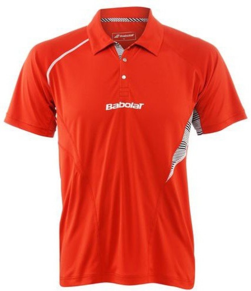 BABOLAT Solid Men Polo Neck Orange T Shirt Buy Orange BABOLAT