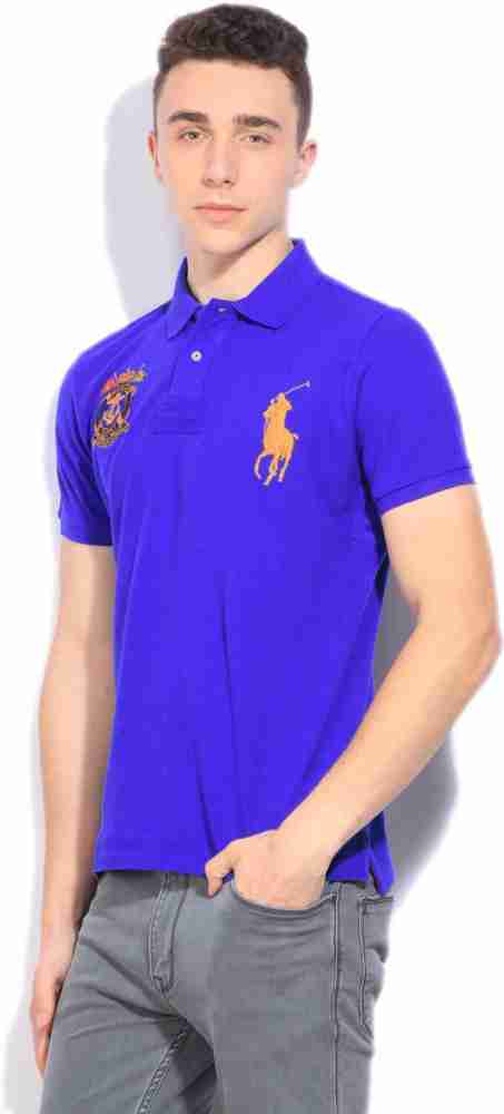 Ralph Lauren Solid Men Polo Neck Purple T Shirt Buy Blue Ralph