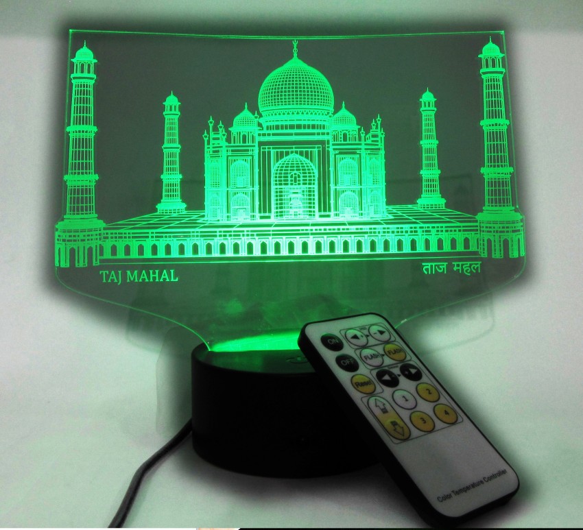 varna crafts Lampees Taj Mahal 3D Illusion LED Night Lamp Price in India -  Buy varna crafts Lampees Taj Mahal 3D Illusion LED Night Lamp online at