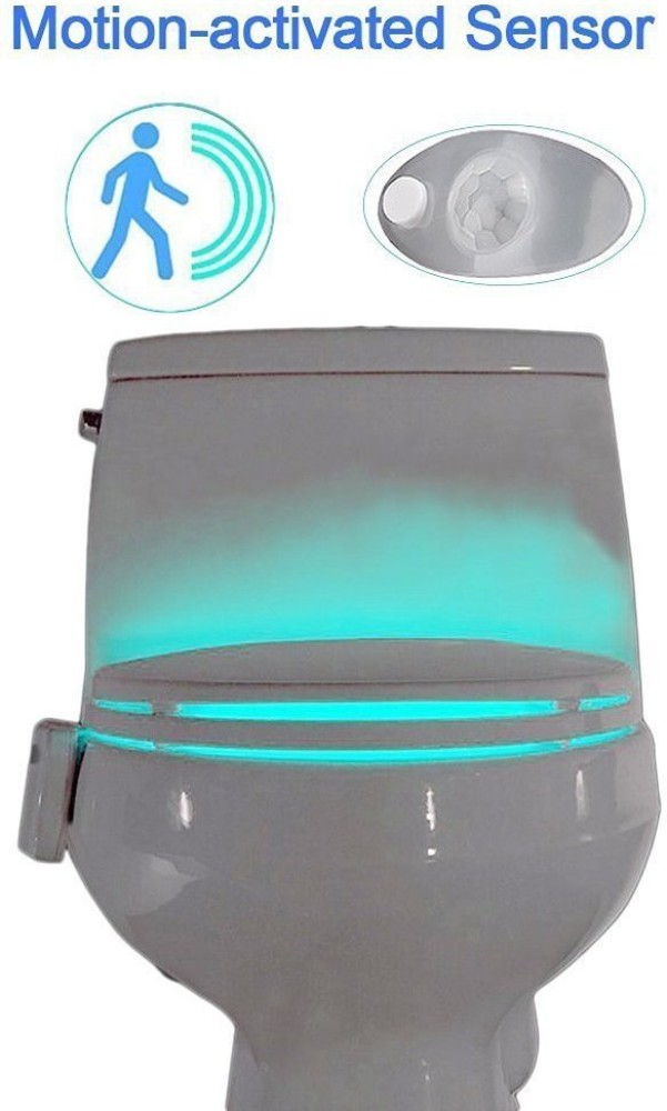 TOILET LED NIGHT LIGHT MOTION SENSOR ACTIVATE 7 COLOR CHANGING - 2