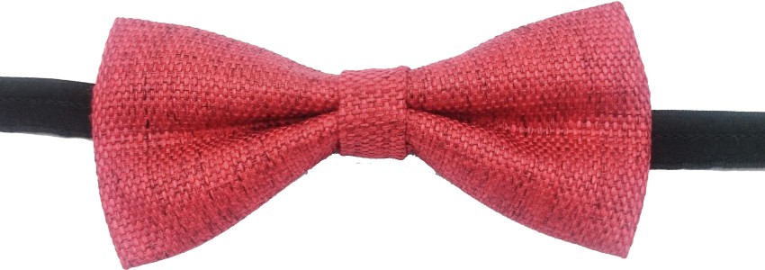 Civil Outfitters Red Bow Solid Men Tie - Buy Red Civil Outfitters