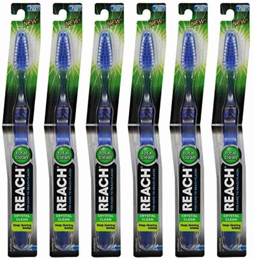 REACH Crystal Clean Toothbrush with Firm Bristles, 2 Count