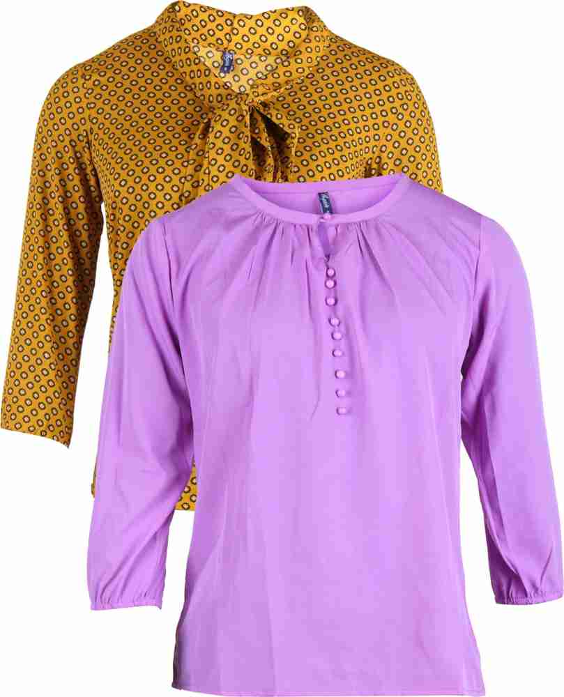 Pre-Order Purple Floral Accent Puff Sleeves Plus Size Thermal Top – Worn &  Refined