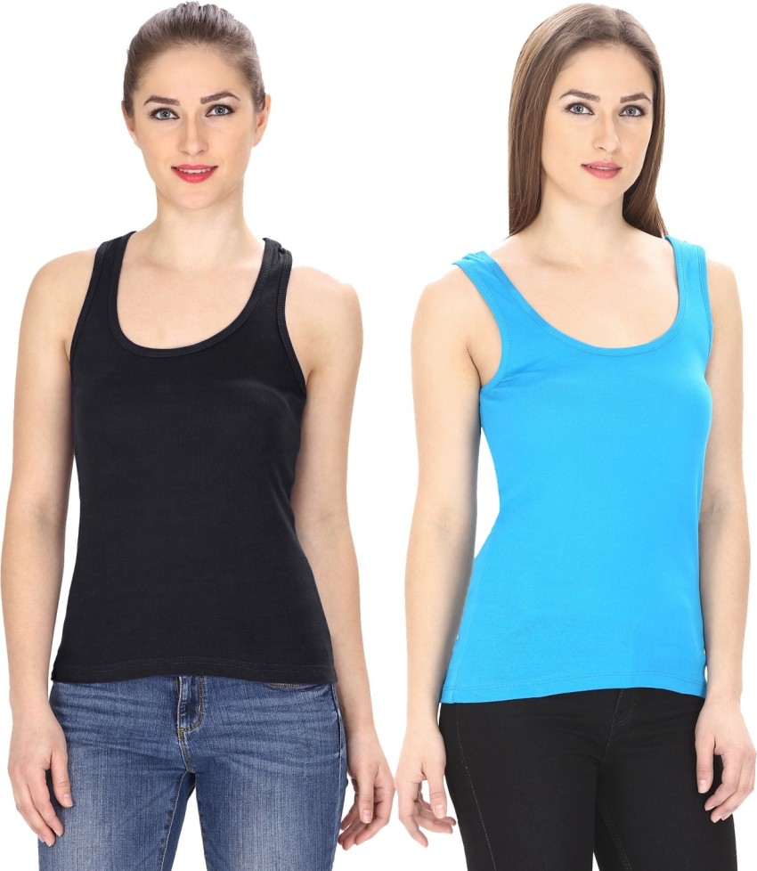 Buy Black Tops & Tshirts for Women by FRISKERS Online