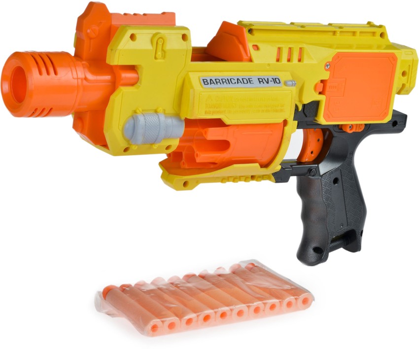 Fully Functional NERF N-Strike Barricade RV-10 Battery Powered Nerf Gun