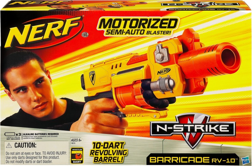 Fully Functional NERF N-Strike Barricade RV-10 Battery Powered Nerf Gun