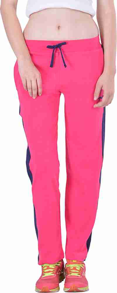 Lyra Pink & Navy Cotton Sports Track Pants - Pack Of 2