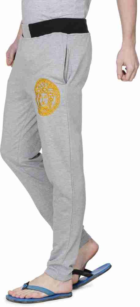 VERSACE Embroidered Men Grey Track Pants Buy Grey VERSACE Embroidered Men Grey Track Pants Online at Best Prices in India Flipkart