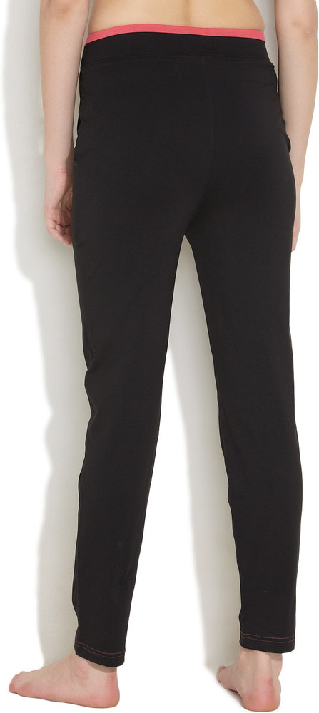 URBAN YOGA Solid Women Black Track Pants Buy Black URBAN YOGA