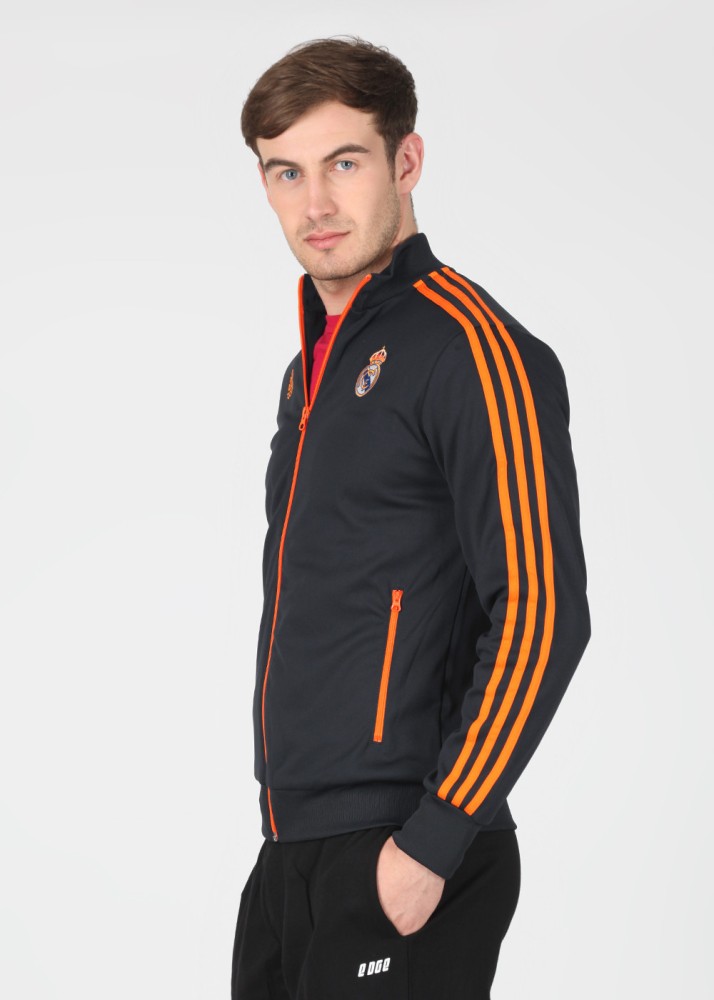 Orange adidas track jacket sales mens