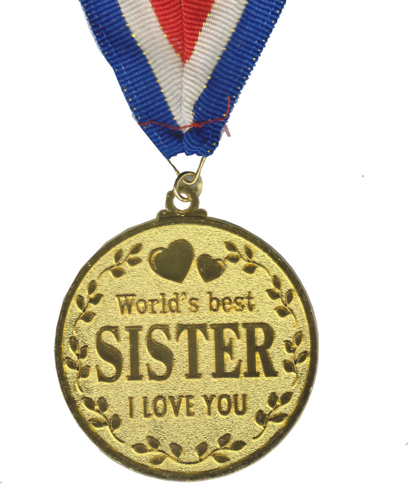 Atpata Funky World s Best SISTER Gold Medal Medal Price in India